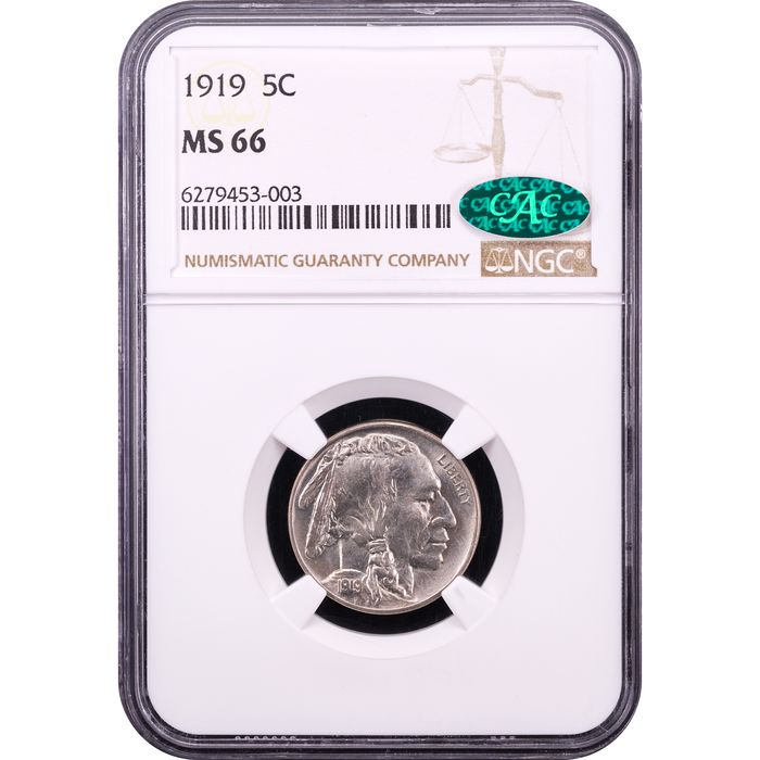 1919 Buffalo Nickel (5c) Obverse Slab Image