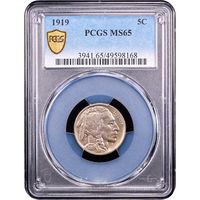 1919 Buffalo Nickel (5c) Obverse Slab Image