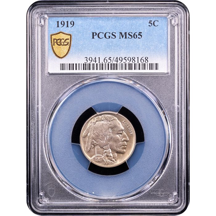 1919 Buffalo Nickel (5c) Obverse Slab Image