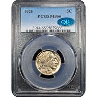 1920 Buffalo Nickel (5c) Obverse Image