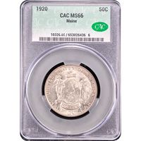 1920 Maine Commemorative Half Dollar (50c) Obverse Slab Image