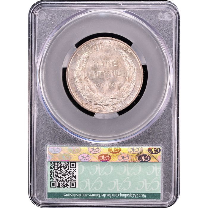 1920 Maine Commemorative Half Dollar (50c) Reverse Slab Image