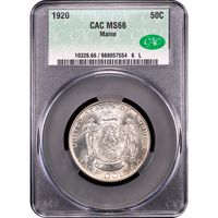 1920 Maine Commemorative Half Dollar (50c) Obverse Slab Image