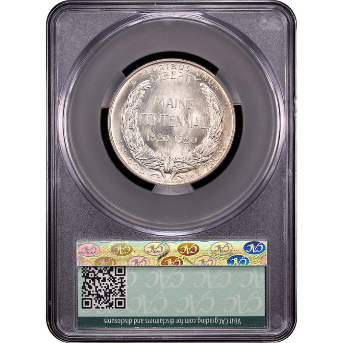 1920 Maine Commemorative Half Dollar (50c) Reverse Slab Image