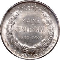1920 Maine Commemorative Half Dollar (50c) Photo 4