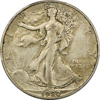 1920-S Walking Liberty Half Dollar (50c) Photo 3