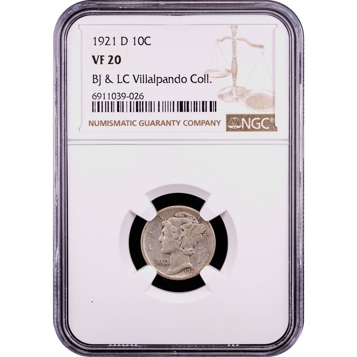 1921-D Mercury Dime (10c) Obverse Image