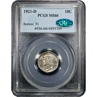 1921-D Mercury Dime (10c) Obverse Image