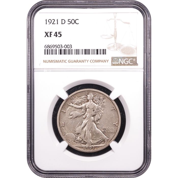 1921-D Walking Liberty Half (50c) Obverse Slab Image