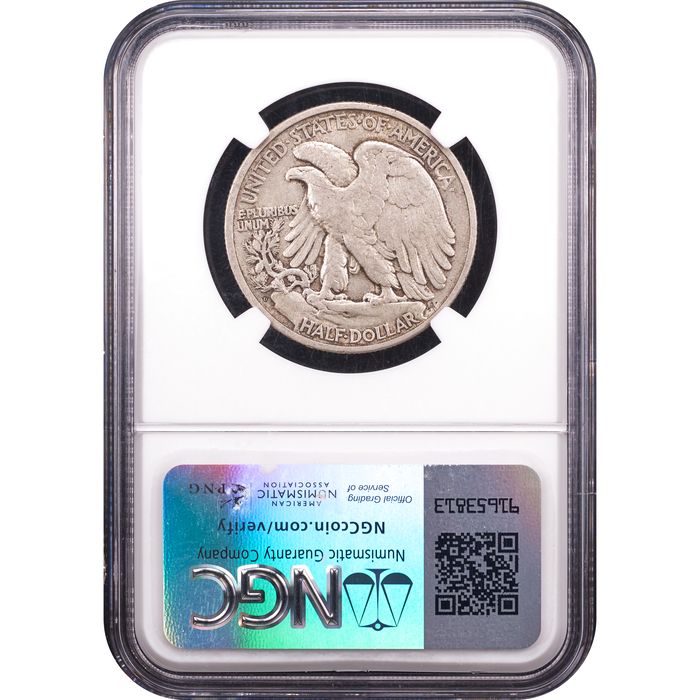 1921-D Walking Liberty Half (50c) Reverse Slab Image