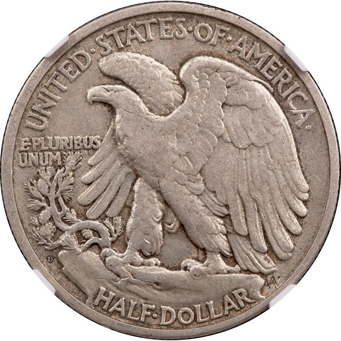 1921-D Walking Liberty Half (50c) Reverse Image