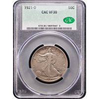 1921-D Walking Liberty Half Dollar (50c) Obverse Slab Image