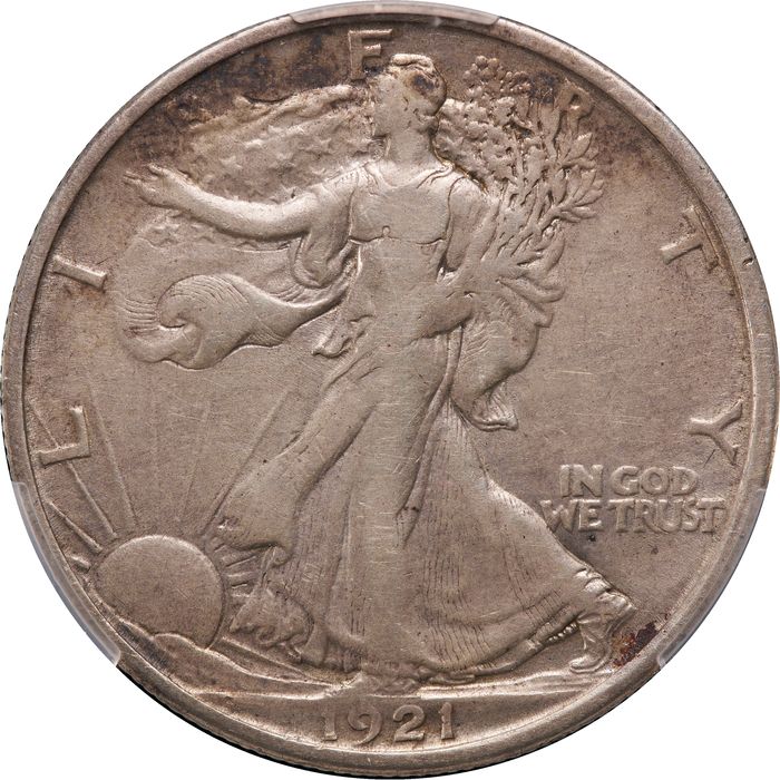 1921-D Walking Liberty Half Dollar (50c) Obverse Image