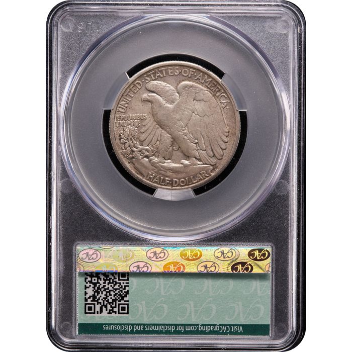 1921-D Walking Liberty Half Dollar (50c) Reverse Slab Image