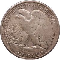 1921-D Walking Liberty Half Dollar (50c) Reverse Image