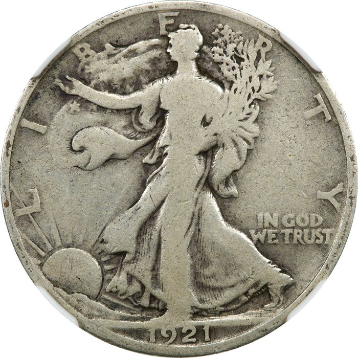 1921-D Walking Liberty Half Dollar (50c) Photo 3