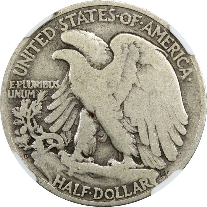 1921-D Walking Liberty Half Dollar (50c) Photo 4