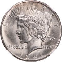 1921 High Relief Peace Dollar ($1)  Obverse Image