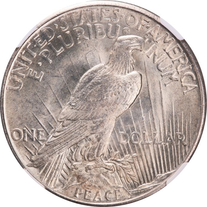1921 High Relief Peace Dollar ($1)  Reverse Image