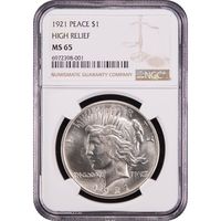 1921 High Relief Peace Dollar ($1) Obverse Image
