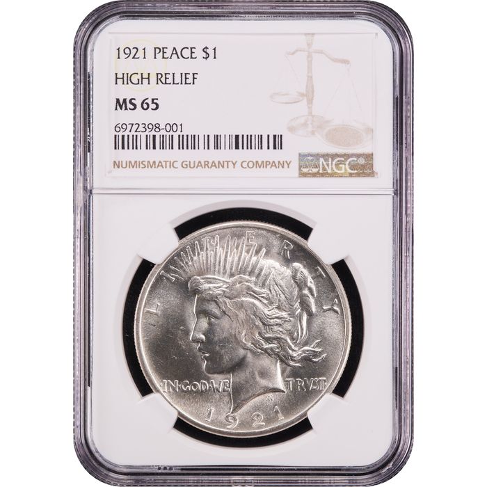 1921 High Relief Peace Dollar ($1) Obverse Image