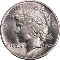 1921 High Relief Peace Dollar ($1) Photo 3