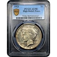 1921 High Relief Peace Dollar ($1) Obverse Image