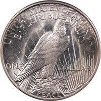 1921 High Relief Peace Dollar ($1) Reverse Image