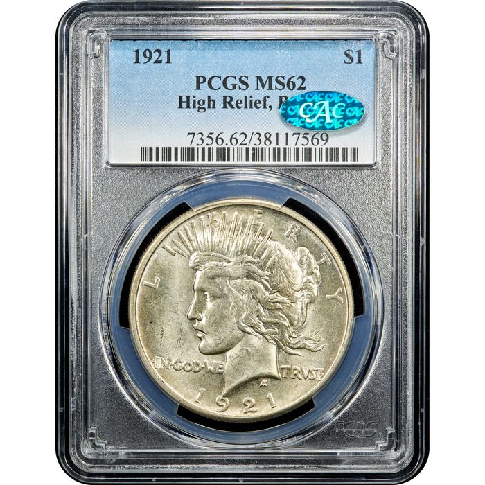1921 High Relief Peace Dollar ($1) Obverse Image