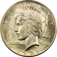 1921 High Relief Peace Dollar ($1) Photo 3