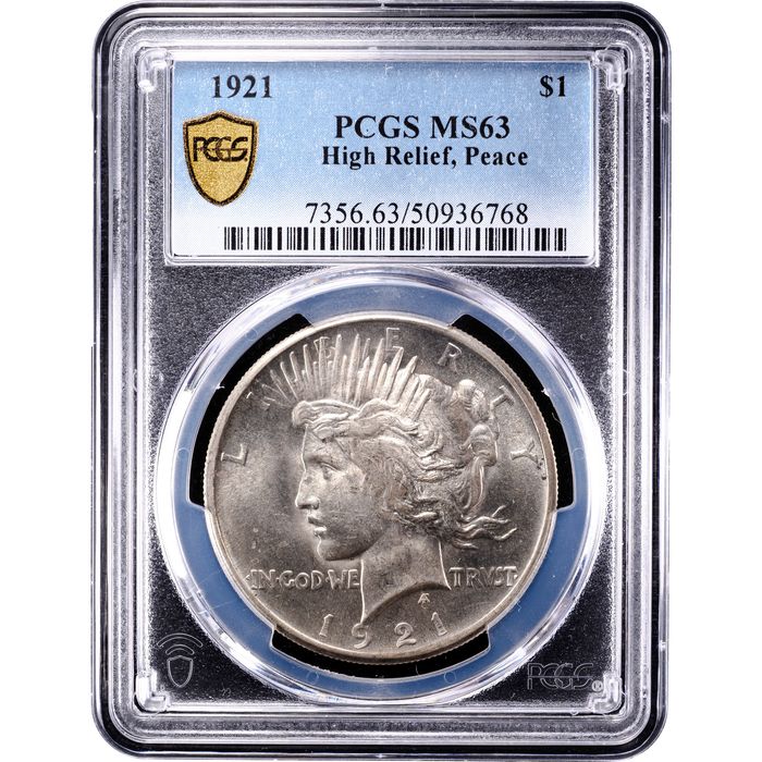1921 High Relief Peace Dollar ($1) Obverse Image