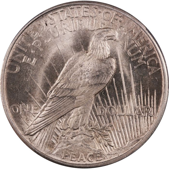 1921 High Relief Peace Dollar ($1) Reverse Image