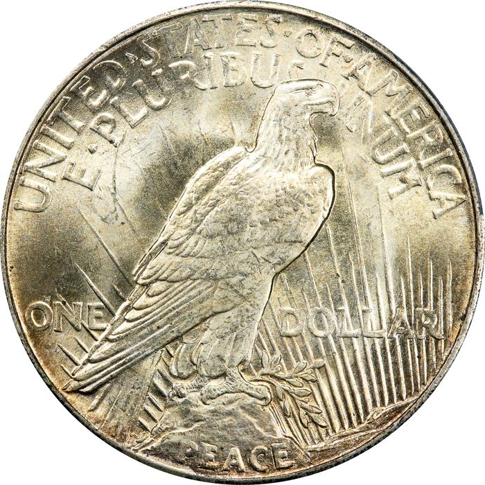 1921 High Relief Peace Dollar ($1) Reverse Image