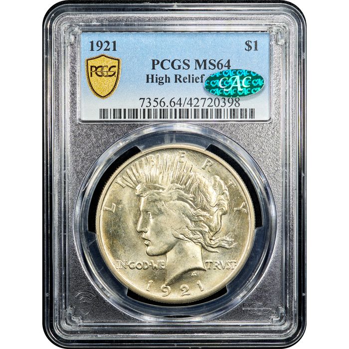 1921 High Relief Peace Dollar ($1) Obverse Image