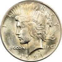1921 High Relief Peace Dollar ($1) Photo 3