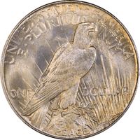 1921 High Relief Peace Dollar ($1) Reverse Image