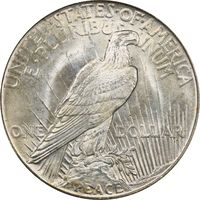 1921 High Relief Peace Dollar ($1) Reverse Image