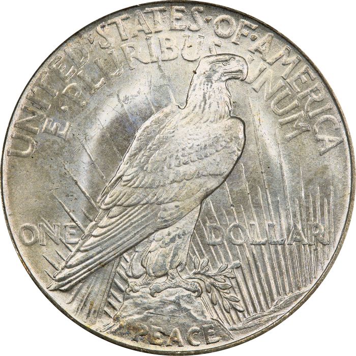 1921 High Relief Peace Dollar ($1) Reverse Image
