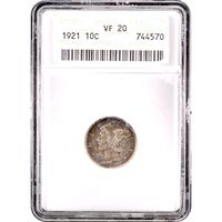 1921 Mercury Dime (10c) Obverse Image