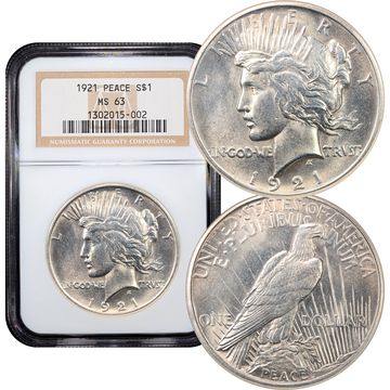 1921 Peace Dollar ($1) High Relief Composite Image