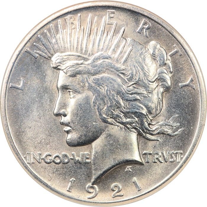 1921 Peace Dollar ($1) High Relief Obverse Image