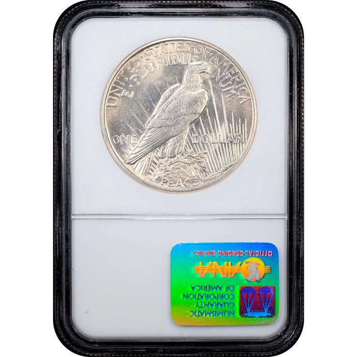 1921 Peace Dollar ($1) High Relief Reverse Slab Image