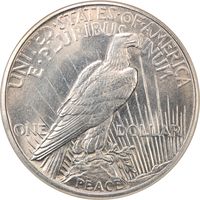 1921 Peace Dollar ($1) High Relief Reverse Image