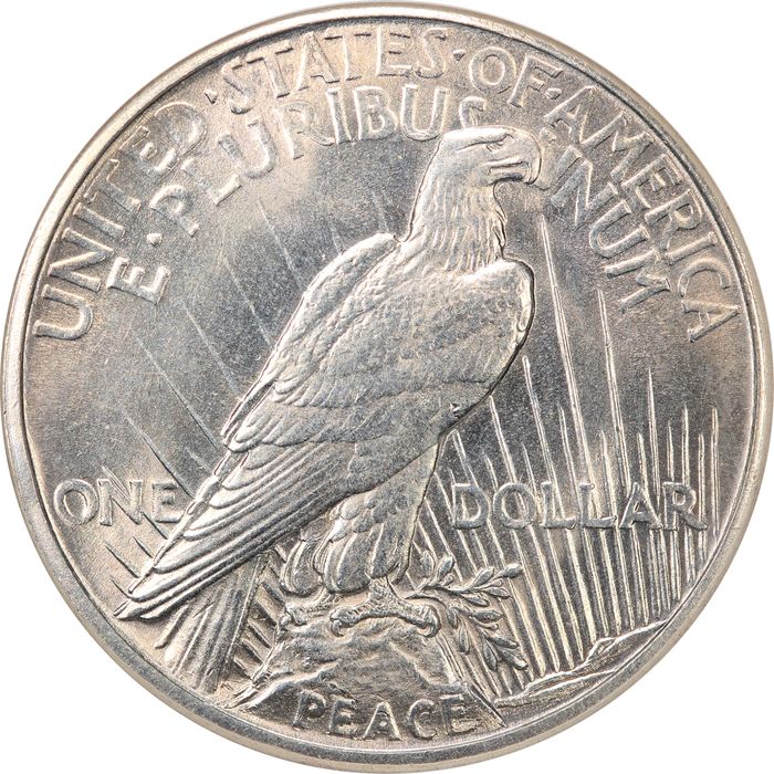 1921 Peace Dollar ($1) High Relief Reverse Image
