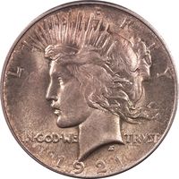 1921 Peace Dollar ($1) High Relief Obverse Image