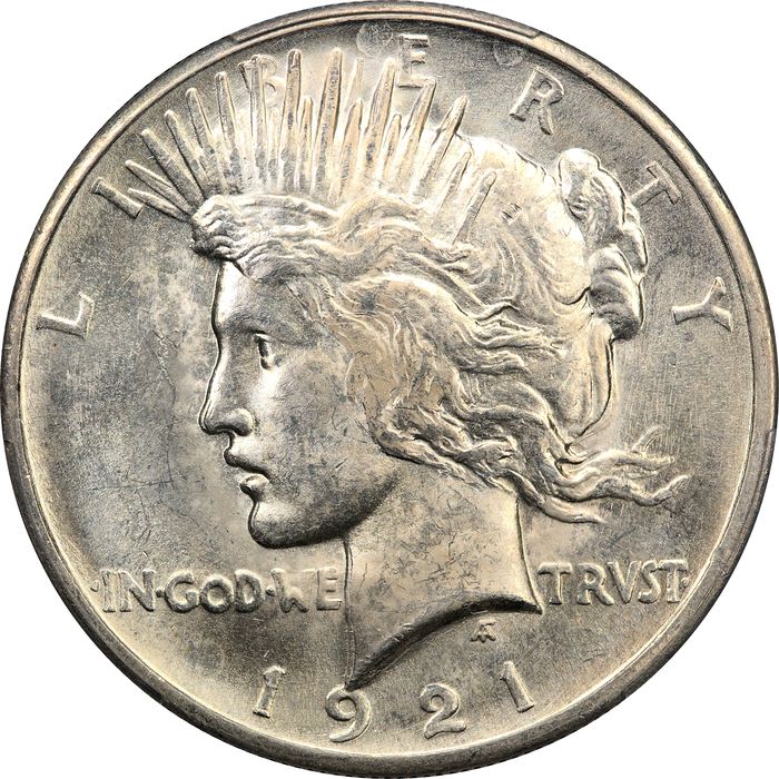 1921 Peace Dollar ($1) High Relief Obverse Image