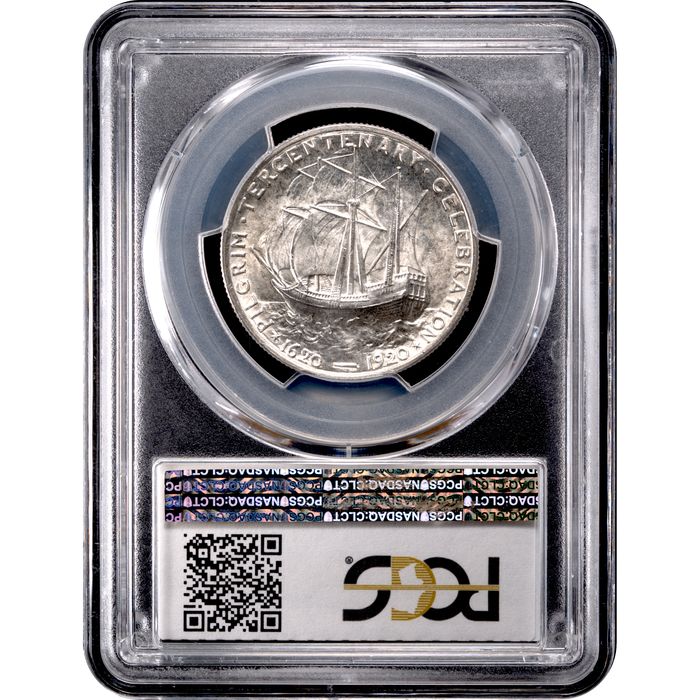 1921 Pilgrim Commemorative Half Dollar (50c) Reverse Slab Image