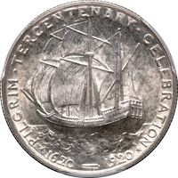1921 Pilgrim Commemorative Half Dollar (50c) Reverse Image