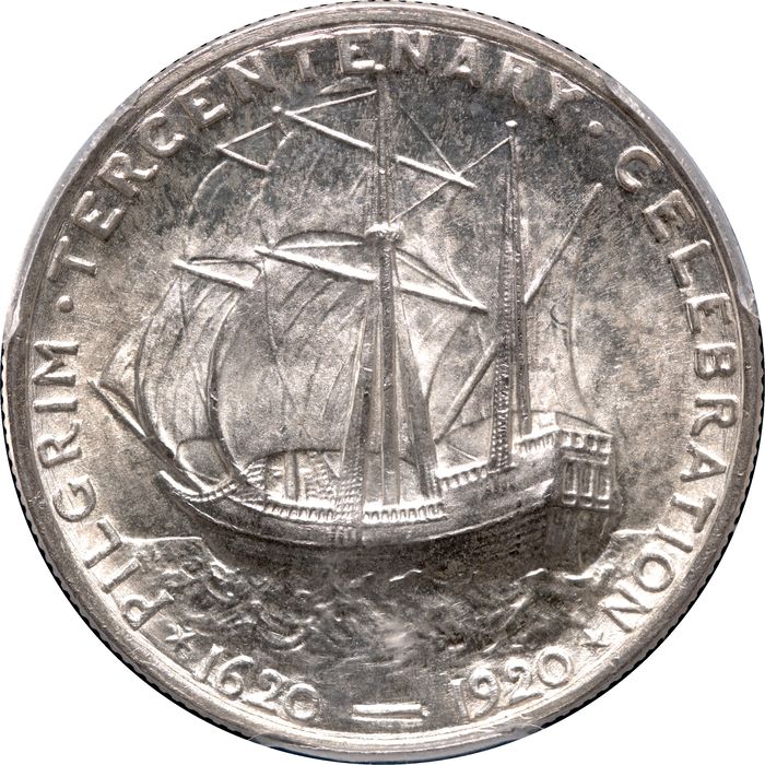1921 Pilgrim Commemorative Half Dollar (50c) Reverse Image