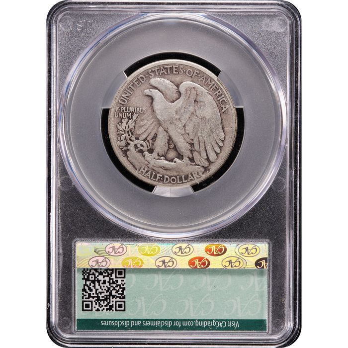 1921-S Walking Liberty Half Dollar (50c) Reverse Slab Image